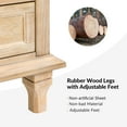 thumbnail image 5 of Tina's Home Farmhouse Natural Soild wood End Table with Charging Station, 3 Drawer Side Table with Pull-Out Tray for Living Room, Small Spaces, 5 of 5
