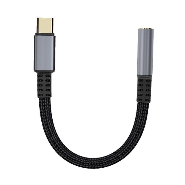 Cable cargador adaptador de audio tipo c macho a hembra de 3,5 mm para teléfono estéreo de alta fidelidad