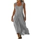thumbnail image 3 of TaTaai Women's Strappy Cutout Long Dress, Cropped Waist Sleeveless Design, Flowing Solid Color Summer Maxi for Parties Gift, 3 of 8