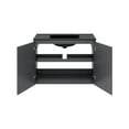 thumbnail image 6 of Modway Bryn 36" Modern Wood/Ceramic Wall-Mount Bathroom Vanity in Gray/Black, 6 of 8