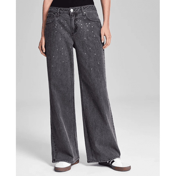 And Now This ASHWYN Women's Mid-Rise Embellished Jeans, US 32