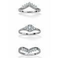 thumbnail image 2 of PalmBeach Jewelry 1/5 TCW Round Diamond 3-Piece Bridal Set in Yellow Gold-Plated or Platinum-Plated Sterling Silver, 2 of 5