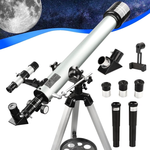 USCAMEL Telescope for Beginners, 700mm Adults Telescope525x Aperture Refractor Telescope, Astronomy Telescope Gift for Observing Moon Stargazing