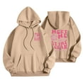 thumbnail image 1 of DPTALR Women Letter Print Long Sleeve Fall And Winter Loose Pullover Hoodies Tops, 1 of 4
