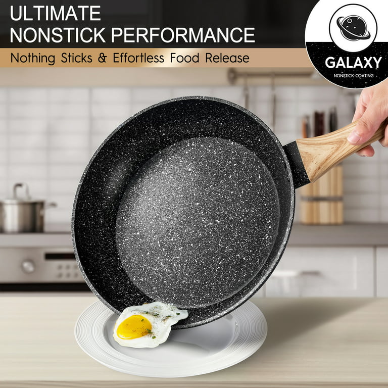 ARC Nonstick Frying Pan Skillet With Removable Handle,10 Inch Skillet with  Lid Egg Pan Non Stick Saute Pan, Oven and Dishwasher Safe, PFOA Free