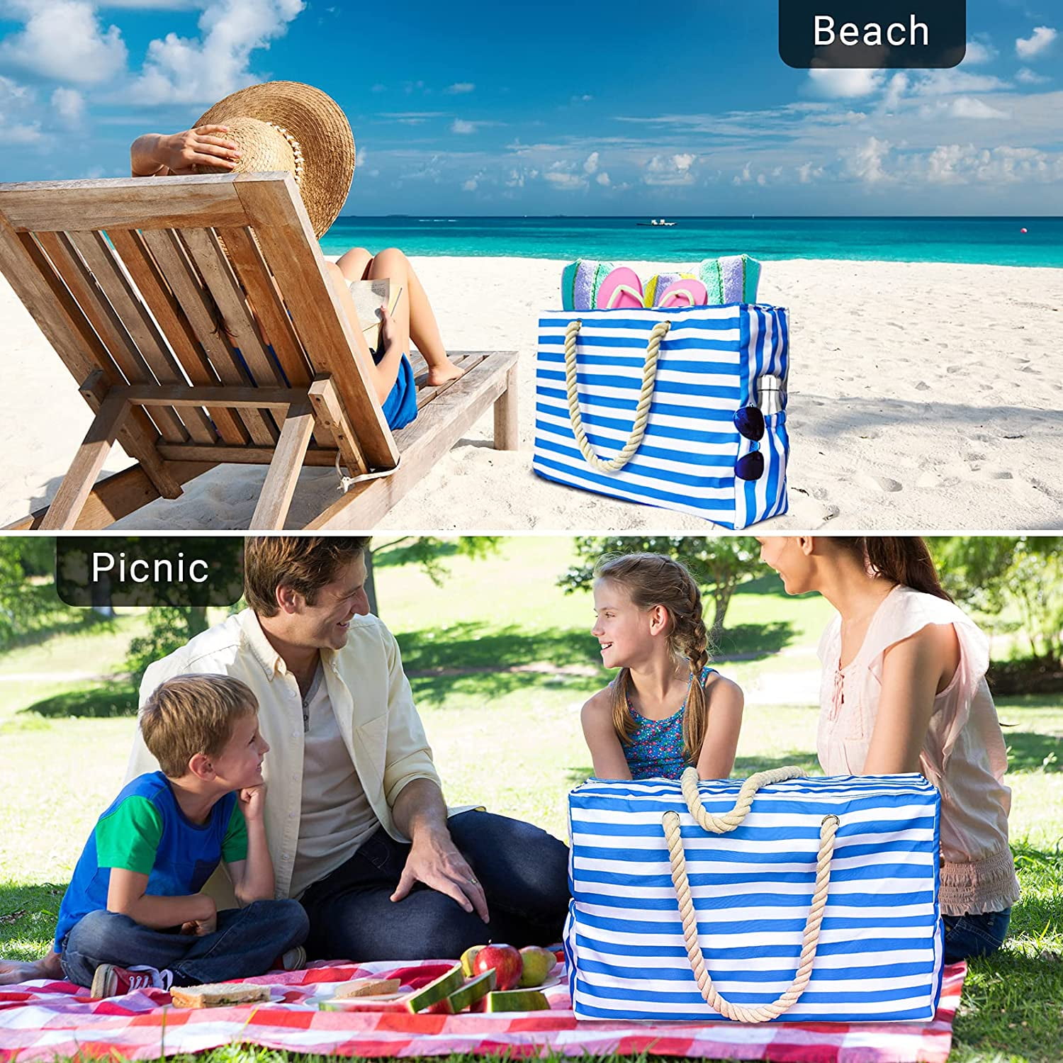 Large Beach Bag, Beache Bag, Storage 