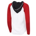 thumbnail image 3 of Women's-G-III 4Her by Carl Banks  White New Jersey Devils VIP Raglan Long Sleeve Hoodie T-Shirt, 3 of 3