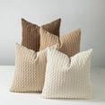 thumbnail image 7 of SUSIELADY Throw Pillow Covers 20x20 Set of 4, Super Soft Boho Corduroy Decorative Cushion Cases, Solid Color Plush Texture Pillow Covers for Sofa Couch Chair, Beige Brown, 7 of 7
