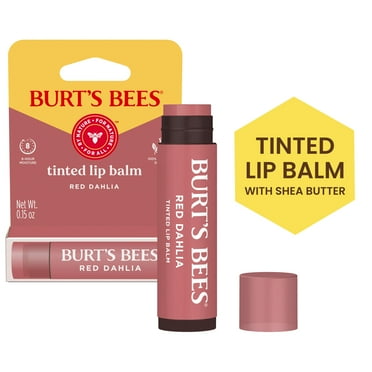 Burt's Bees Red Dahlia Tinted Lip Balm, 1-Pack, 0.15 oz.