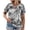 Black&White, variant on Summer Cross Front Tops for Women Plus Size Short Sleeve Summer T-shirt Causal Loose V Neck Tie Dye Tee Blouses XL-5XL