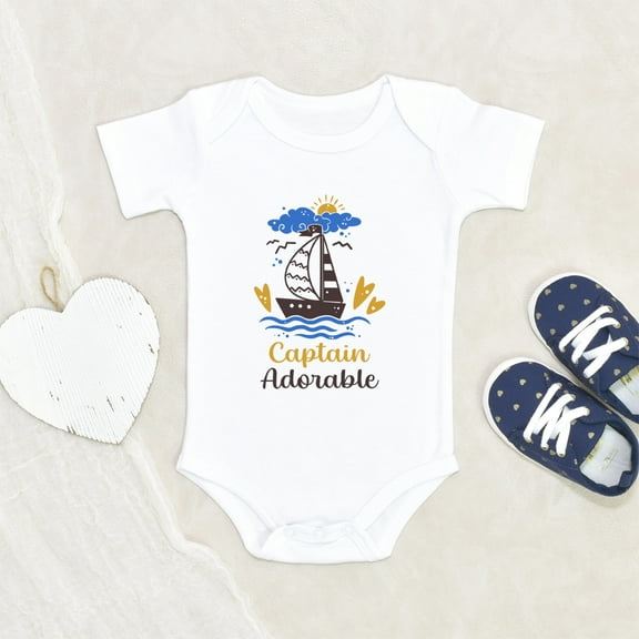 Newbabywishes - Captain Adorable Sailing Baby Clothes for Boys and Girls - Boating Baby Clothes