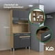 thumbnail image 4 of Mueble De Cocina Alacena Multiuso Estante Con Repisas Cajón MDP cafe, 4 of 8