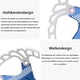 thumbnail image 3 of Disco de freno de bicicleta Disco de freno de bicicleta azul Disco de freno de bicicleta de 180 mm Adecuado para bicicleta de montaña de velocidad variable Accesorios para bicicletas Azul 180 mm, 3 of 5