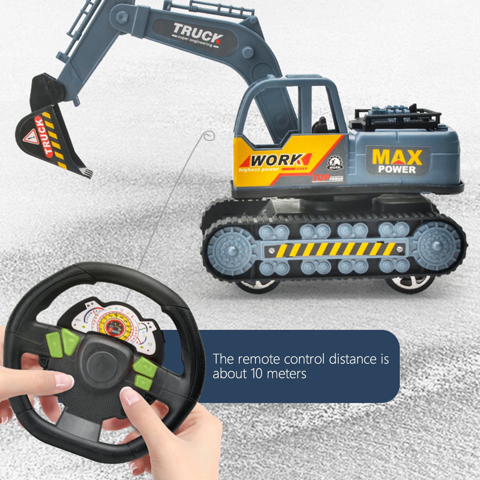 Electric Two Way Remote Control Excavation Engineering Vehicle Boy Toy Set Model Electric RC Remote Control Construction Tractor Batteries are not included Walmart