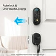 thumbnail image 4 of SMONET Serrure de Porte Sans Clé avec Poignée, Ensemble Intelligent de Serrure de Porte d'Entrée, Pêne Dormant Alexa avec Poignée de Porte d'Entrée, Serrure à Clavier Numérique Bluetooth Noire, 4 of 9