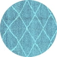 thumbnail image 1 of Ahgly Company Indoor Round Abstract Light Blue Modern Area Rugs, 8' Round, 1 of 4