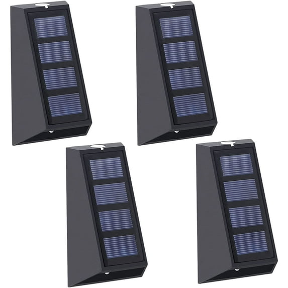 LINLIN Solar Fence Lights Garden,Waterproof 3LED Solar Security Stair Lights Up Down Wall Lamp for Outdoor Pathway Backyard Patio Deck Walkway Christmas Lighting Decoration
