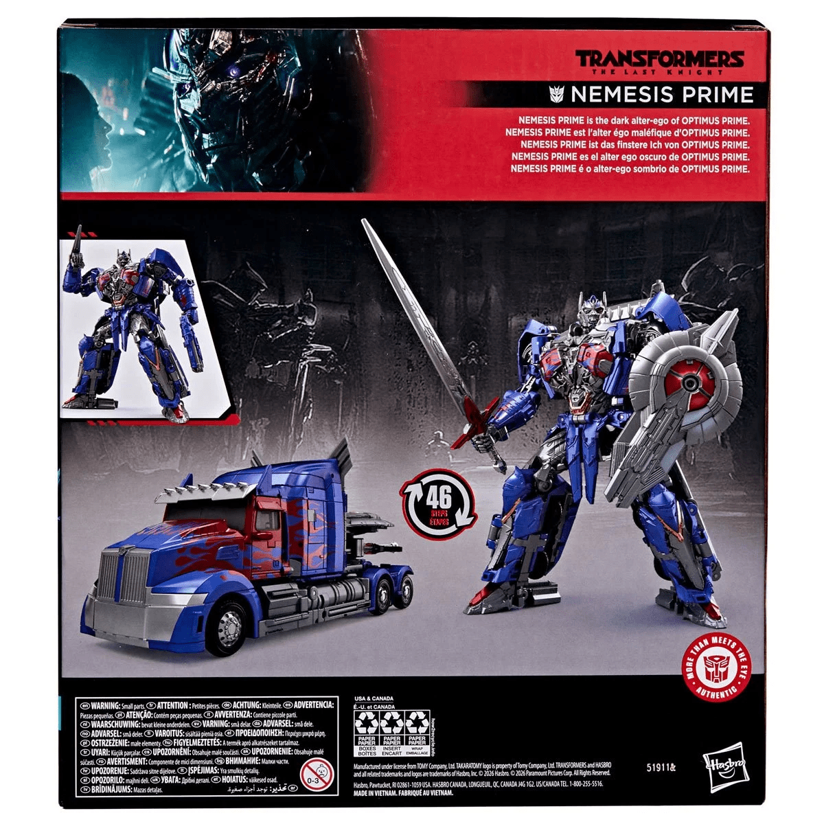 Transformers Studio Series The Last Knight Leader Class Nemesis Prime Action Figure HSG1905