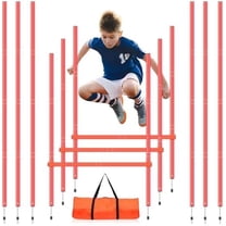 Soccer Agility Training Slalom Poles Adjustable Orange Agility Poles for Outdoor Agility Training Poles Equipment Applicable to Speed Physical Fitness Training Fitness Soccer & Basketball Training