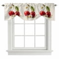 thumbnail image 2 of Cherry Tie Up Valances Curtain, Adjustable Kitchen Oil Painting Fruit Farmhouse Daisy Linen Texture Valances for Windows Decor, Rod Pocket Short Curtains Set for Bedroom/Bathroom, 42"x12", 2 of 9