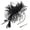 Black, variant on Elegant Faux Feather Mesh Fascinator Hat with Flower Embellishments.(Black)