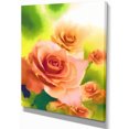 thumbnail image 2 of Beautiful Watercolor Roses on Green - Flower Artwork on Canvas, 2 of 4