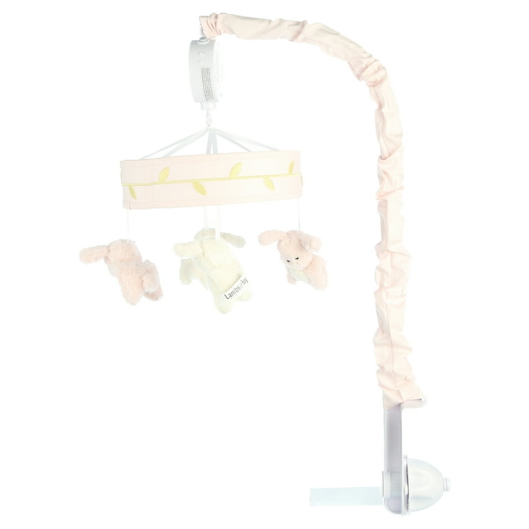 Lambs Ivy Confetti Pink Gold White Bunny Musical Baby Crib Mobile Walmart