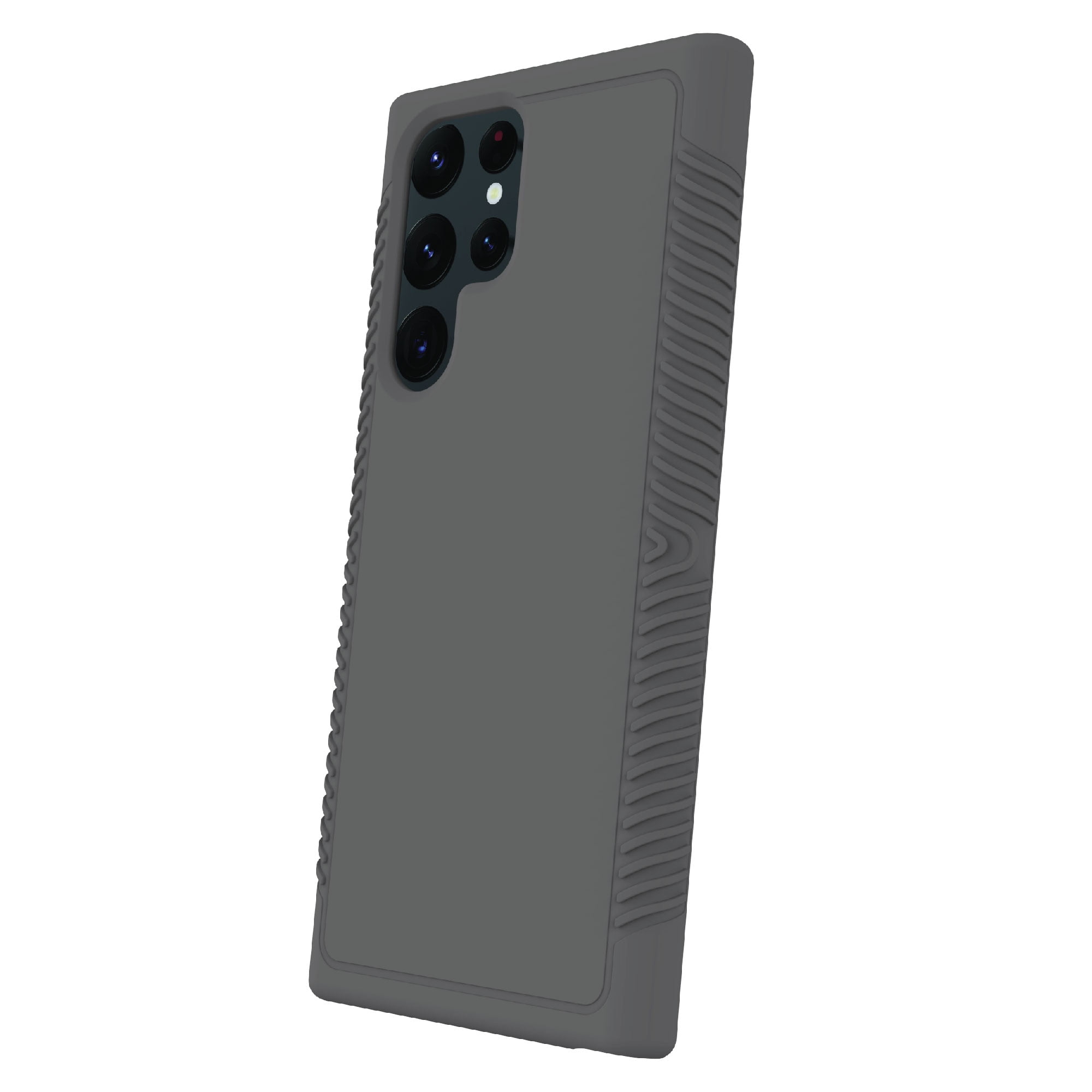 onn. Protective Grip Phone Case for Samsung Galaxy S22 Ultra 5G - Gray