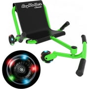 EzyRoller Classic Ride On Scooter for Kids Ages 4+ - Green LED Limited Edition