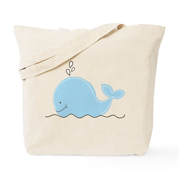 CafePress - Little Blue Whale Tote Bag - Unisex Canvas Tote Bag, Beige, 1-Piece