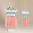 thumbnail image 4 of Robe Tutu Princesse pour Filles Fête Formelle Jupe Rayée pour 2-11 Ans, 4 of 5