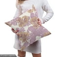 thumbnail image 5 of Ambesonne Floral Silhouettes Fabric by the Yard Upholstery, Bicolored Blooms, 2 Yards, Mauve Pastel Yellow, 5 of 5