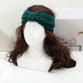thumbnail image 2 of Women Winter Headband Winter Fleece-lined Headband Solid Color Twist Texture Thickened Warm Hair Band Stretchy Cozy Head Wrap Knit Ear Warmer Fleece, 2 of 6