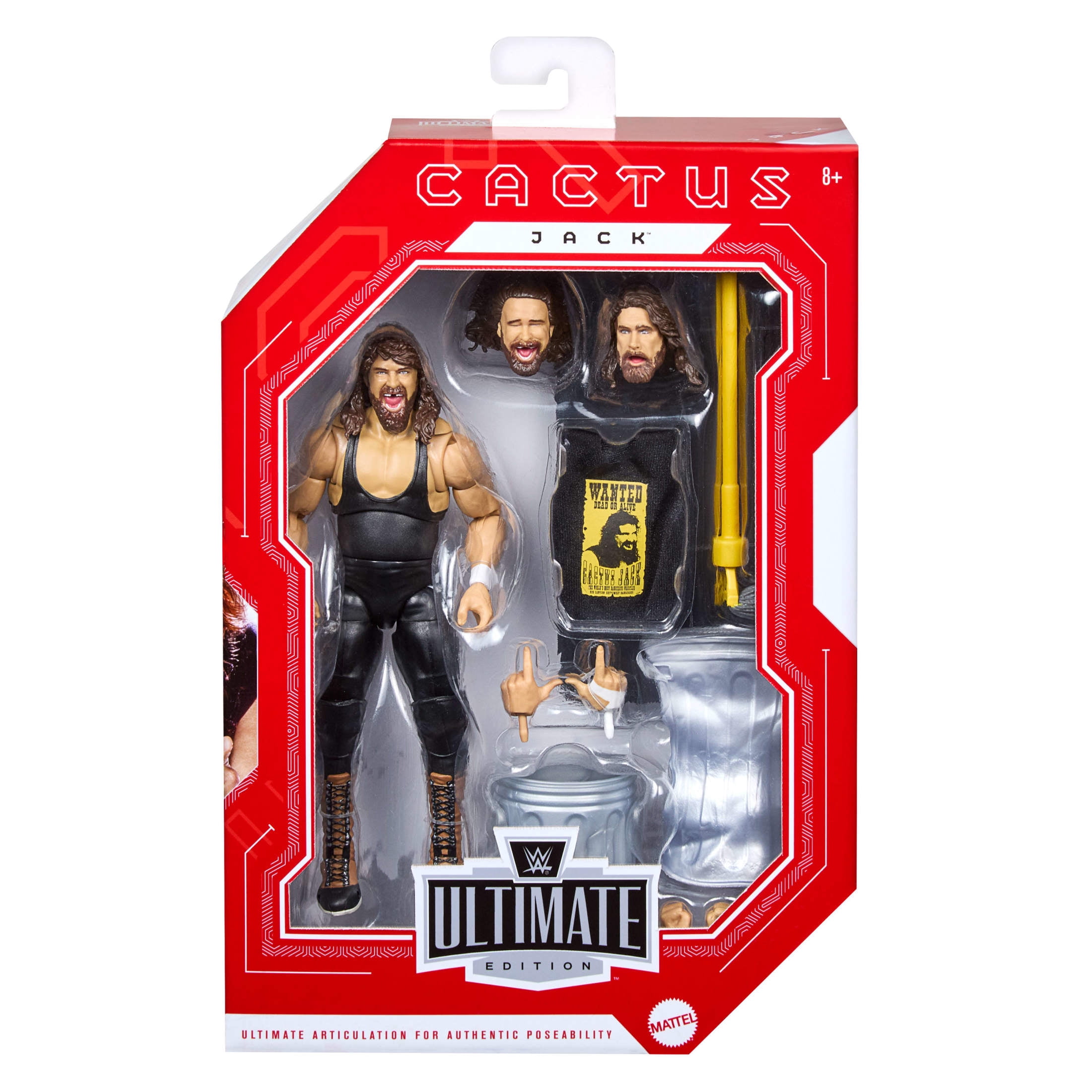 WWE Ultimate Edition Monday Night War Cactus Jack Action Figure & Accessories Collectible Set, 6-inch