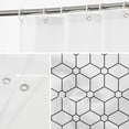 thumbnail image 5 of Modern Sacred Geometry Shower Curtain,Black and White Hexagon Geometric Pattern Shower Curtain,Waterproof Fabric Shower Curtains for Bathroom with 72x72 inches., 5 of 6