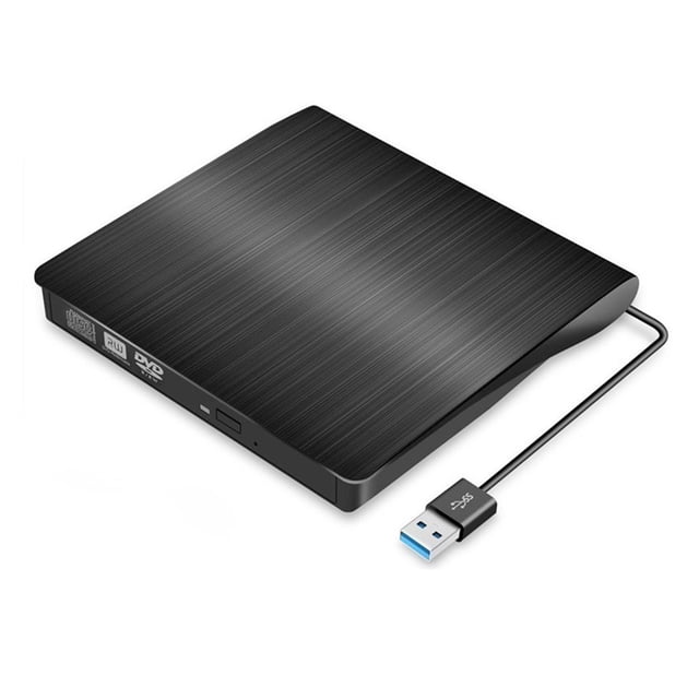 USB 3.0 External Drive DVD-ROM DVD RW CD Color Burner Player Portable Reader Slim Laptop PC Computer ,Easy to Install