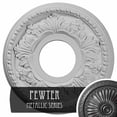 thumbnail image 3 of Ekena Millwork 11 7/8"OD x 3 5/8"ID x 7/8"P Helene Ceiling Medallion (Fits Canopies up to 5 1/4"), Hand-Painted Pewter, 3 of 5