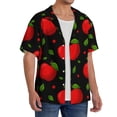 thumbnail image 2 of PAYOHTO Apples Mens Hawaiian Casual Short-sleeved Shirt Tropical Summer Beach Button Down Shirts, 2 of 7
