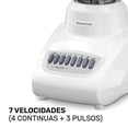 thumbnail image 4 of TAURUS, Licuadora de Vidrio de 1.25L, 450 Watts, 7 Velocidades + 3 pulsos, Mod. VALENCIA-BLAN, 4 of 6