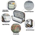 thumbnail image 4 of Standing Pencil Case with Base Large Capacity Stationery Pouch Pen Bag with Zipper for Women Men Enchanted Flowers Painting, 4 of 7