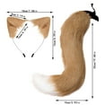 thumbnail image 3 of TAIAOJING 3D Cute Animal Tail Pendant Women Holder Pompoms Tail Fashionable Hairy Tail 50cm Plush Tail With Plush Ear Headband, 3 of 6