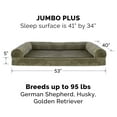 thumbnail image 3 of FurHaven Pet Products Faux Fur & Velvet Orthopedic Sofa Pet Bed for Dogs & Cats - Dark Sage, Jumbo Plus, 3 of 13