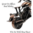 thumbnail image 5 of Urbalabs Nutrition Metal Motorcycle Industrial Biker Chopper Office Desk Sculpture 9 Inch Retro Recycled Metal Chopper Handmade Bolts Nuts Fat Boy Unique Man Cave Art Decor Bike Chain (M14 Copper), 5 of 7