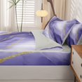 thumbnail image 5 of Erosebridal Purple Marble Zipper Queen Comforter Set with Fitted Sheet and 2 Pillowcases, Aesthetic Gradient Zipper Bedding Set, Gray Reversible, 5 of 7