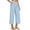 Blue -AR19, variant on Dwellite Cotton Linen Capri Pants for Women with Pockets High Waisted Pants Dressy Casual Cropped Pant Casual Summer Trousers Black S