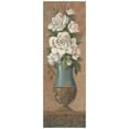 thumbnail image 2 of Jillian Jeffrey 9x18 White Modern Wood Framed Wall Art Titled - Courtly Roses II, 2 of 5
