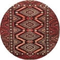 thumbnail image 1 of Ahgly Company Tapis d'Intérieur Rond Traditionnel Safran Rouge Persan, 3 Pieds Rond, 1 of 6