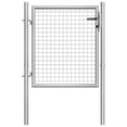 thumbnail image 1 of vidaXL Garden Gate Galvanised Steel 105x125 cm Silver, 1 of 4