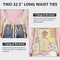 thumbnail image 6 of Pioneer Flower Floral Print Pattern Apron-Garden Aprons for Women with Pockets-Cotton Linen Waterproof Kitchen Cooking Gardening Aprons Adjustable for Kitchen,Cooking,BBQ and Salon 33x27 Inch, 6 of 7