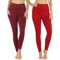 thumbnail image 1 of Zenana Women & Plus Soft Wide Waistband Active Fitness Tight Yoga Leggings with Pockets (Single & Multi-Packs Available), 1 of 4